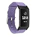 Produktbild 99native Für Fitbit Charge 3 / Sportuhr/Watch Edition Canvas Luxury Handgelenkband145-210mm Ersatz Verstellbare Uhrenarmband (Lila)