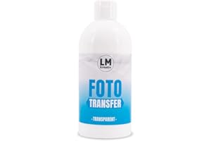 LM-KREATIV Foto Transfer Medium 500 ml per trasferire facilmente stampe laser, copie laser, ritagli di giornali e immagini di riviste su legno o altre superfici