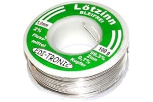 EDI-TRONIC Elektronika bezołowiowa cyna lutownicza drut lutowniczy 1 mm 100 g