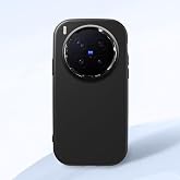 Vivo X300 Pro ile Uyumlu Siyah Silikon Telefon Kılıfı Şık Baskı Desenli, Kamera Korumalı Darbeye Dayanıklı Kılıf