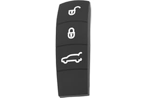 EMSea Almohadilla de Goma para Llave Remota de 3 Botones para Automóvil Compatible con Cayenne Almohadilla de Botón para Mando A Distancia Automático Funda Protectora de Carcasa para Llave de Repuesto