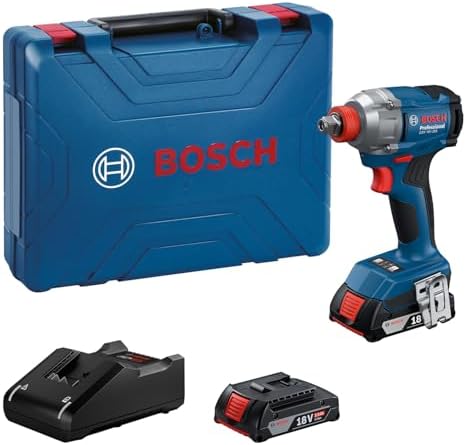 Bosch Professional 18V System Avvitatore con percussione a batteria GDX 18V-285 (incl. 2 batterie GBA 18V 2.0Ah, caricabatteria GAL 18V-20, MPP Case)
