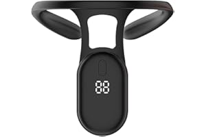 Frunimall Ultrasonic Portable Lymphatic Soothing Body Shaping Neck Instrument,Ultrasonic Soothing Body Shaping Neck,Ultraschall Nackeninstrument,Portable Lymphatic Relief Neck Instrument(Schwarz)