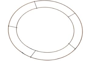 Muddy Hands Flat Copper Wire Wreath Making Ring Frame Christmas Xmas DIY Floral Craft (1, 12")