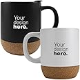 Merchlist Custom Premium Eco-Friendly Cork Coffee Mug Reusable Drinkware for Hot and Cold Beverages, Perfect for Home, Office, and Travel | Customizable Your Logo/Design |