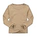 CuteOn Kids Boys Girls Long Sleeve Cotton T-Shirt Light Coffee 5 Years
