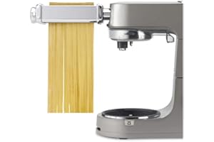 Kenwood Cortador para Pasta Casera, Accesorio Ccompatible con el Robot de Cocina Kenwood Chef y kMix, Acero Inoxidable Resistente, KAX981ME, Plateado