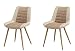Produktbild Folkbury Nordic Style 2 Stühle Set Esszimmer skandinavischen Stühle aus Metall Stühle für Esszimmer Wohnzimmer Küche beige