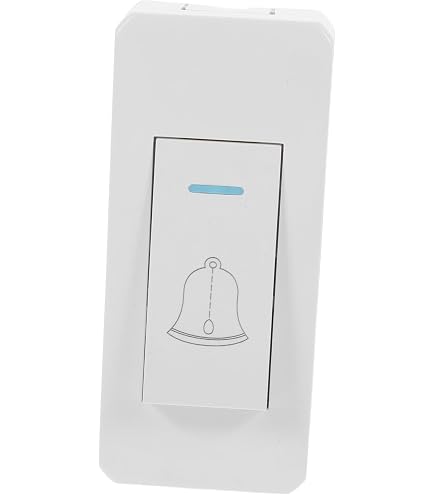 Pulsador De Timbre De Puerta Con Cableado Duro, Blanco, 55x24x15 Mm, Plástico Resistente, Para Interior Y Exterior
