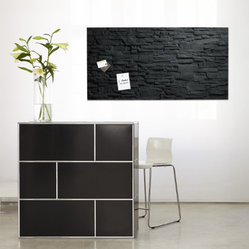 Sigel GL149 Glas-Magnetboard / Magnettafel artverum Schiefer-Stone, 91 x 46 cm – weitere Designs/Größen - 2