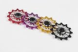  Mtb Bicicleta Trasera Derailleur Poleas Al 7075 CNC 12 T Rodamientos de Cerámica para Sram XX1 XO1 X 1 estrecha amplia desviador de ruedas de tensión 1 pieza, black 1 pcs