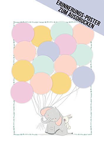 Hallo Baby – Das Baby-Party Buch für die beste Babyparty vor der Geburt mit allen Freundinnen der Mama und guten Wünschen, DIN A4 Buch mit Poster und Einladungskarten - 4