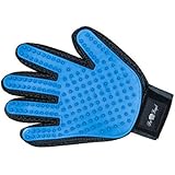 Pet Royal ® Fellbürste für Katzen, Hunde und Tiere, Pflege - und Massagehandschuh, Haarbürste für Katze und Hund, Tierhaarentferner (Blau)