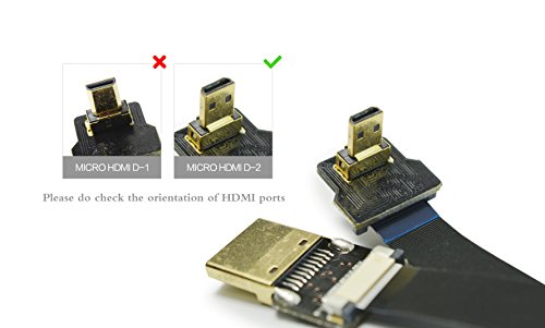 Neue schwarze FPV HDMI Kabel Micro Schnittstelle zu Standard-Schnittstelle für Gopro Sony A7SII A7RII A9 A6500 A6300 (eine umgekehrte Sockel A6000) 90 Grad DJI 80CM - 6