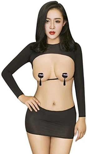 FLH Attractive Underwea Open The Buttocks Underwear Uniform Temptation Three-point Suit Erogenous