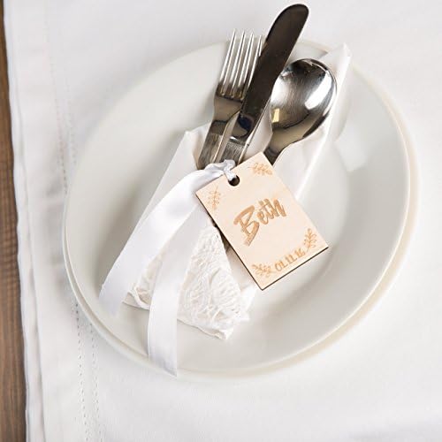 Wooden engraved name place Set of 25