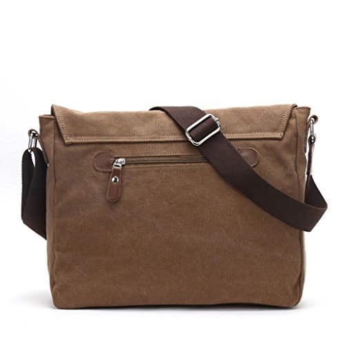 Schultertasche in Vintage-Optik von Super Modern - Leinen  f  r Herren und Damen  Herren  braun