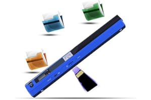 Tonysa Scanners Portables Scanners à Stylo USB 900 * 900DPI Numérisation A4 Scanner Portable JPG/PDF USB 2.0 32G pour système Windows XP/VISTA/WINDOWS7/MAC OS10.4 ou supérieur(Bleu)