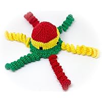 doudou pieuvre rasta au crochet pour bébé, cadeau naissance, nouveau-né, doudou rasta, doudou méduse