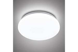FTL LED Ceiling Lights Bathroom Light Cool White 6000K, 15W (90W Equivalent), CRI＞80+, 1500LM, Bright Lighting Fixture for Kitchen Bedroom Office Hallway Garage Utility Room