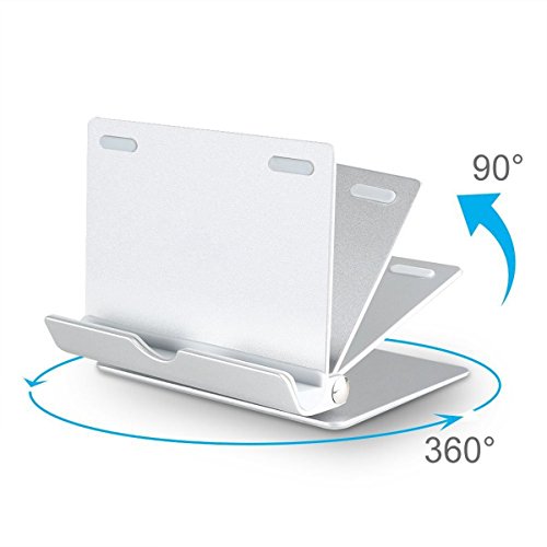 AMANKA Tablet-Halter 360 ° drehbarer Aluminiumlegierung, Tischplattenhalter, Tablet Docks Ständer für iPad und E-Reader und Smartphones usw - 3