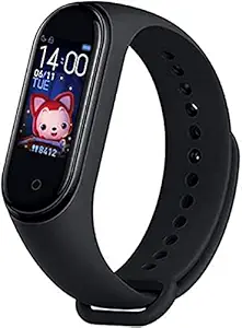 SHOPTOSHOP Smart Band M4 Fitness Tracker Watch with Heart Rate, Activity Tracker Water Resistant Body Functions Like Steps Counter, Calorie Counter, (Men and Women) Black