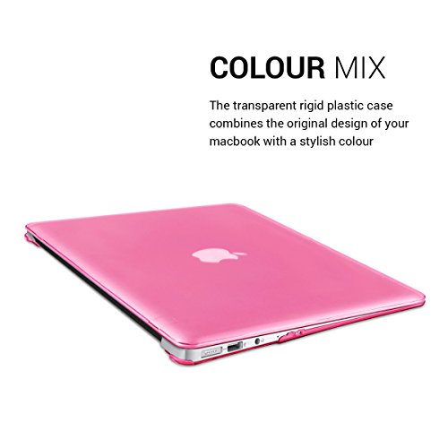 kwmobile Crystal Hülle für Apple MacBook Air 13″ (ab Mitte 2011) Hard Case – dünne durchsichtige transparente Schutzhülle Cover Tasche Pink Transparent - 4