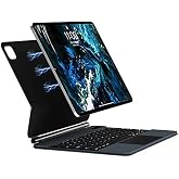 UnDePlus iPad Pro 11in&ccedil; M4/M5 Klavyeli ile uyumlu Kılıf Magic Keyboard Touchpad Aydınlatmalı Klavye 2024/2025