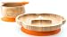 Baby Suction Plate, Suction Stay Put Feeding Plate, Natural Bamboo (Orange)