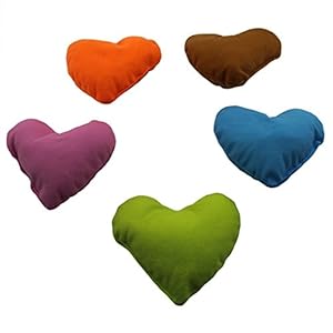 Welim – Cojín para mascota, diseño de corazones, para el cuello, almohadilla para reposacabezas, juguete suave, cojines para perros y gatitos, 3 juegos