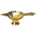 Radhika Poojan Bhandar Brass Small Size Diya/Pital Jyot Diva/Pooja Deepak/Puja Deep (Gold)