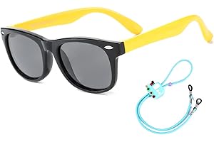 Rocf Rossini Lunettes de Soleil Enfants Flexibles Lunettes soleil Garçons et Filles Polarisées Lunette de Soleil 100% Protection UV âge 2-8 ans