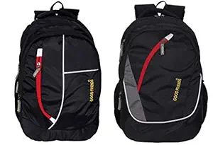 Good Friends Waterproof Laptop College School Bag for Boys Backpack Combo Offer Pack/of Two (Black)