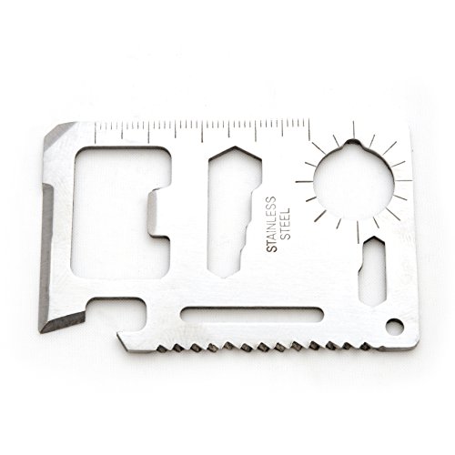 Multifunktionswerkzeug, multifunktionelles survial Tool in kompaktem Kreditkartenformat, Outdoor Tool mit Säge, Messer, Flaschenöffner uvm, Marke Ganzoo - 2