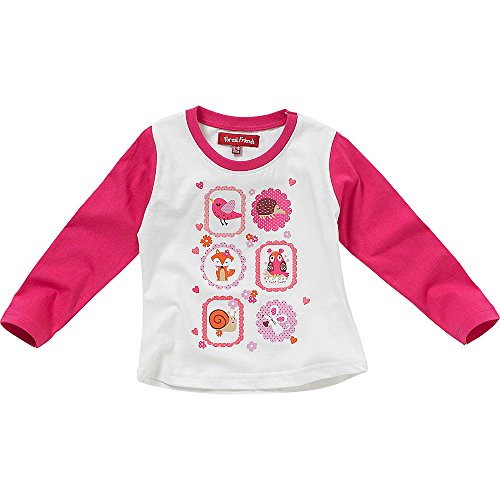 Forest Friends Girls Early Bird Long Sleeve Top - Cream - 12/18 Months