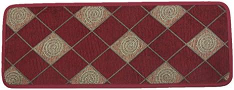 Yinbei Polyester Square Pattern Mat Area Rug Non-Slip Plush Carpet Stair Treads Rugs - Leopard 25.6"x9.8"