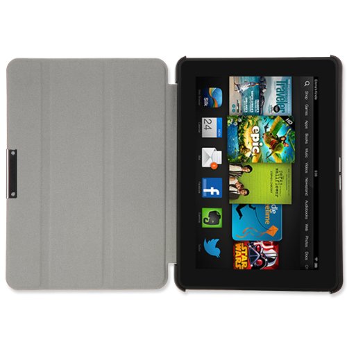 MoKo Ultra Slim PU Leder Hülle Schutzhülle Tasche Ledertasche Schale Smart Case für Amazon All New Kindle Fire HD 7 Zoll 2013 Gen Tablet,Schwarz (Nicht für Kindle Fire HD 7 2012/Fire HDX 7 2013) - 3