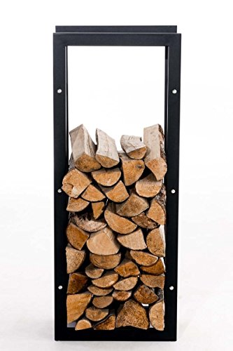 CLP Metall Kaminholzregal / Kaminholzständer KERI V3, Metall matt schwarz, bis zu 8 Größen wählbar 25 x 60 x 150 cm - 2