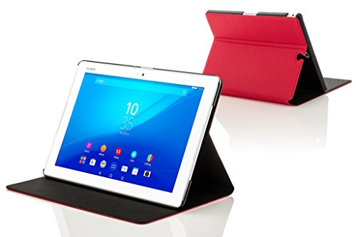 Forefront Cases® Neue Leder Hülle / Tasche / Case / Cover für Sony Xperia Z4 Tablet-PC (25,6 cm 10,1 zoll) SGP771 (Juni 2015) – Rundum-Geräteschutz und intelligente Auto-Sleep-Wake-Funktion mit 3-JAHRES-GARANTIE VON FOREFRONT CASES – inkl. Eingabestift und Displayschutz - 2
