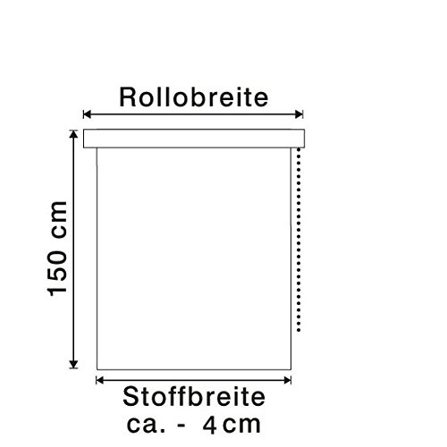 Deco Company 23-1017 Rollo Tageslicht, Stoff, Weiß, 150 x 60 x 5 cm - 3