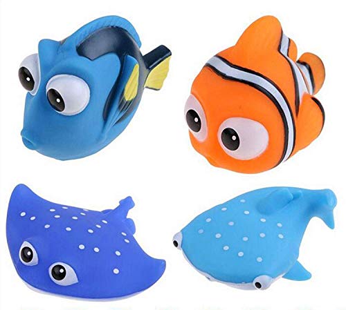 Gamtec Giocattoli da Bagno per Bambini Happy Underwater Story Acqua Spray Bath Baby Play Giochi d'Acqua (4 Pezzi)