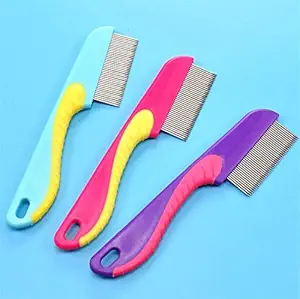 SWEETPEA?1pcs Stainless Metal Flea Comb for Pets Grooming Comfortable to Use Dogs, Cats, Rabbit Fur Detangling Tool Flea and Tick Prevention for Animals, Flea Treatment Flea Prevention