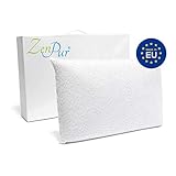 ZenPur - Oreiller Lavableà Mémoire de Forme - 40 x 60 cm - Premium Ergonomique et Orthopédique -100% Viscoélastique Haute Densité -Idéal pour Toutes Les morphologies et Positions de Couchage