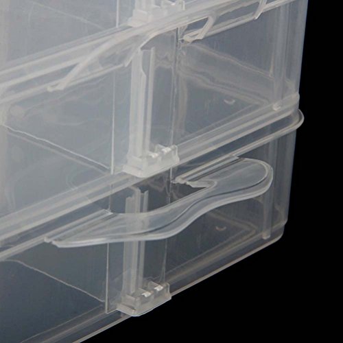 ROSENICE Aufbewahrungsbox Sortierbox mit Tragegriff Schmuckkästchen Transparent - 7