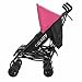 Obaby Apollo Black/Grey Twin Stroller and Black Footmuffs (Pink)