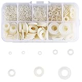 ☀【Material excelente】Arandelas de plastico están hecho de nailon y tiene un excelente aislamiento, no se oxida, es resistente a la corrosión, es resistente al calor, no es magnético y es liviano. Puede usarse a temperaturas de hasta 85 ° C, trabajar largas horas.