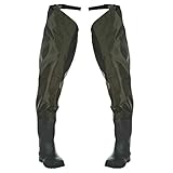  Mukluks Unisex Watstiefel Hueftstiefel Gummistiefel Angelstifel Anglerstiefel Gruen 10 (44)