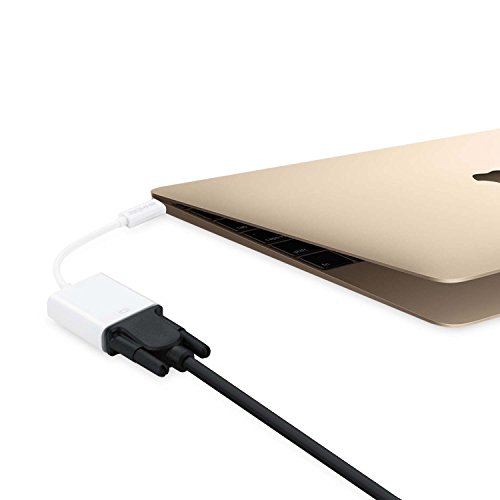 Axxbiz CableBiz-C006W, USB 3.1 Type C auf VGA Adapter – C Male auf VGA Female – Auflösung bis zu 2048×1152 – 15cm – Für das neue MacBook - 4