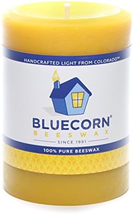 Bluecorn Beeswax100% Pure Raw Beeswax Pillar: 3"x 4"
