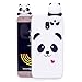 Produktbild Niedlich 3D Karikatur Panda Hülle für Samsung Galaxy J3 2017/J330,Artfeel Bunt Schön Tier Muster Weich Silikon Zurück Handyhülle,Ultra Dünn Flexibel TPU Bumper Stoßfest Abdeckung Schutzhülle für Samsung Galaxy J3 2017/J330-Weiß